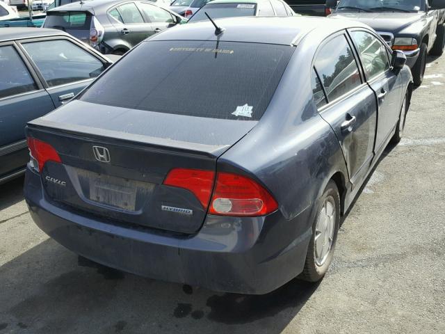 JHMFA36226S016522 - 2006 HONDA CIVIC HYBR BLUE photo 4