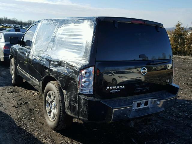 5N1AA08C57N719267 - 2007 NISSAN ARMADA SE BLACK photo 3