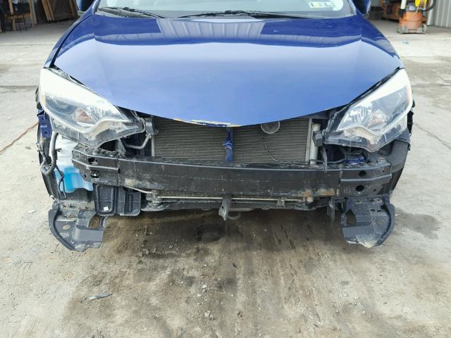 2T1BURHE0EC201489 - 2014 TOYOTA COROLLA L BLUE photo 9