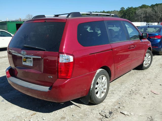 KNDMB233766028946 - 2006 KIA SEDONA EX RED photo 4