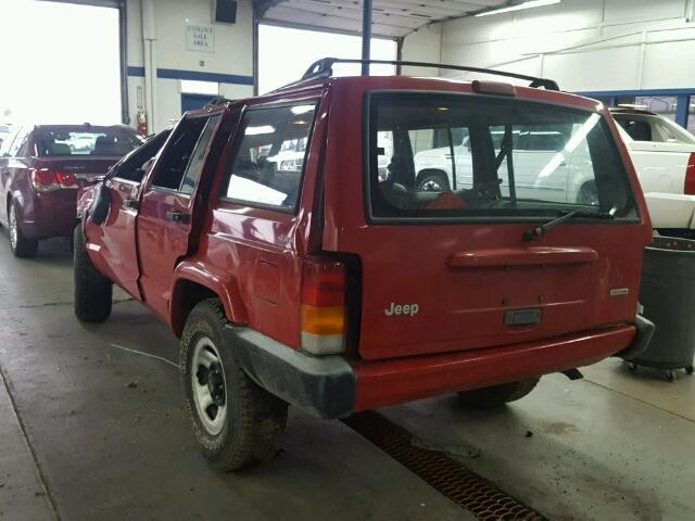 1J4FF48S91L518804 - 2001 JEEP CHEROKEE S RED photo 3