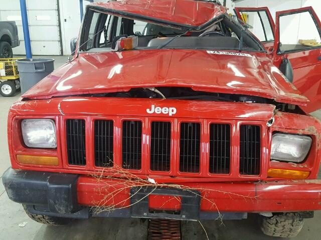 1J4FF48S91L518804 - 2001 JEEP CHEROKEE S RED photo 7