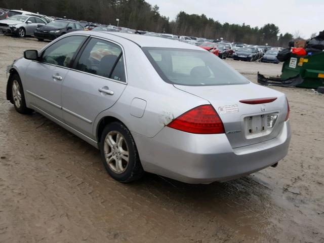 1HGCM56376A019181 - 2006 HONDA ACCORD SE SILVER photo 3