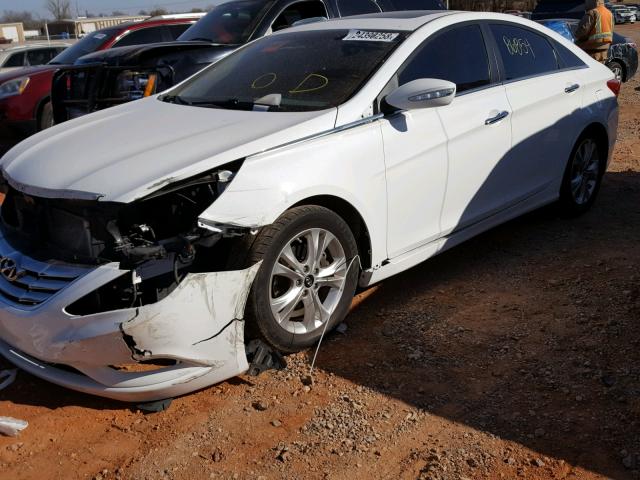 5NPEC4AC7DH532335 - 2013 HYUNDAI SONATA SE WHITE photo 2