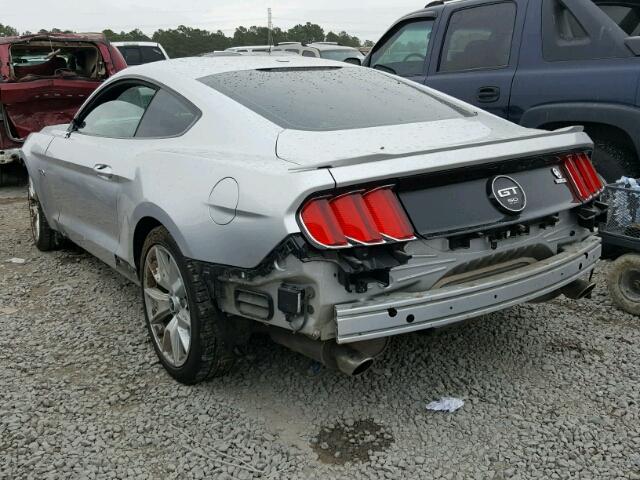 1FA6P8CF3F5355024 - 2015 FORD MUSTANG GT SILVER photo 3