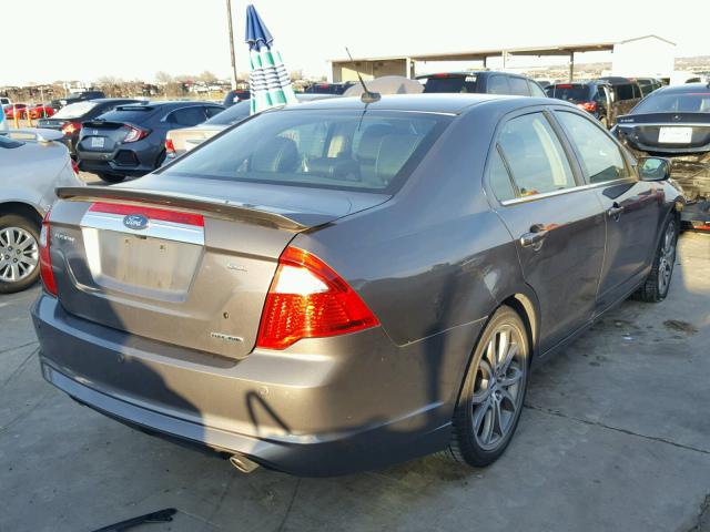 3FAHP0JG0BR233833 - 2011 FORD FUSION SEL GRAY photo 4