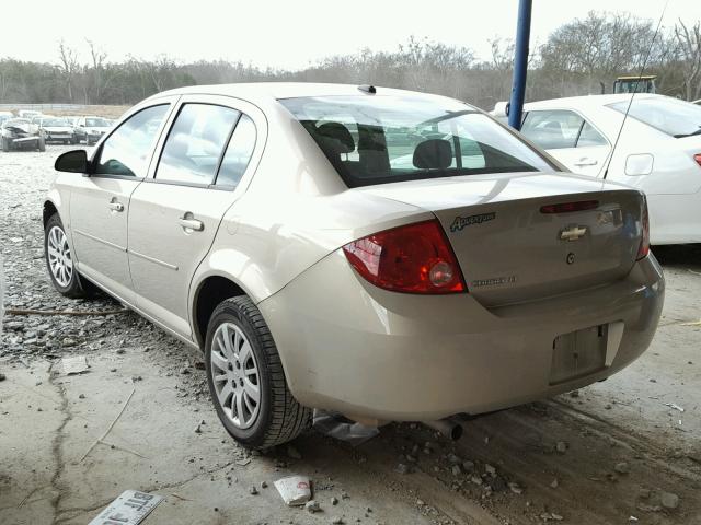 1G1AT58H997209639 - 2009 CHEVROLET COBALT LT GOLD photo 3