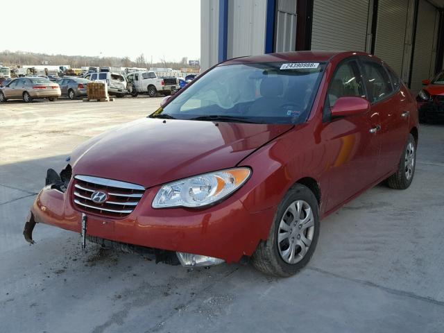 KMHDU4AD0AU907402 - 2010 HYUNDAI ELANTRA BL MAROON photo 2