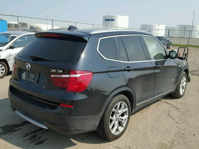 5UXWX9C52D0A24258 - 2013 BMW X3 XDRIVE2 BLACK photo 4