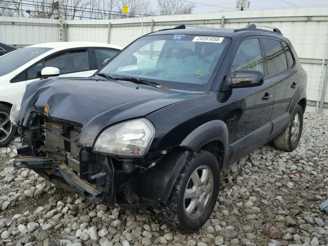 KM8JN12D25U096088 - 2005 HYUNDAI TUCSON GLS BLACK photo 2