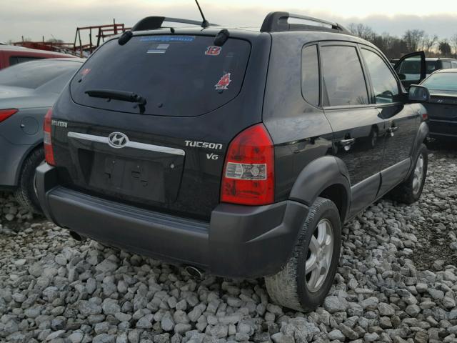 KM8JN12D25U096088 - 2005 HYUNDAI TUCSON GLS BLACK photo 4