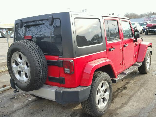 1C4BJWEG4FL765881 - 2015 JEEP WRANGLER U RED photo 4