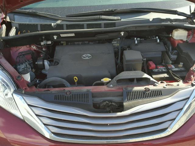 5TDYK3DC5FS654260 - 2015 TOYOTA SIENNA XLE RED photo 7