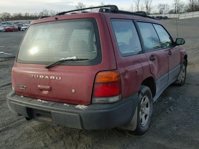 JF1SF6351XH707899 - 1999 SUBARU FORESTER L MAROON photo 4