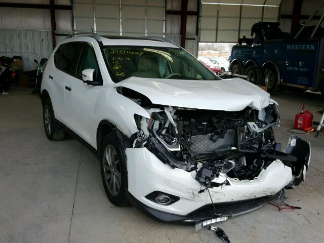 5N1AT2MV9EC840440 - 2014 NISSAN ROGUE S WHITE photo 1