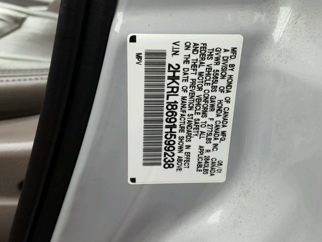 2HKRL18691H599238 - 2001 HONDA ODYSSEY EX SILVER photo 10