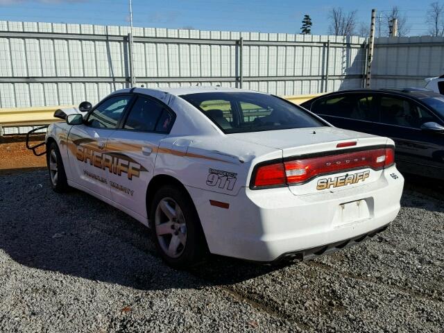 2C3CDXAT8EH347912 - 2014 DODGE CHARGER PO WHITE photo 3