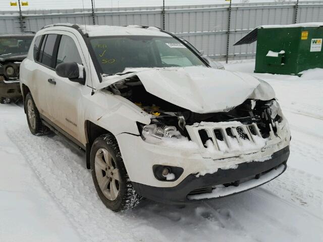 1C4NJDAB1ED834420 - 2014 JEEP COMPASS SP WHITE photo 1
