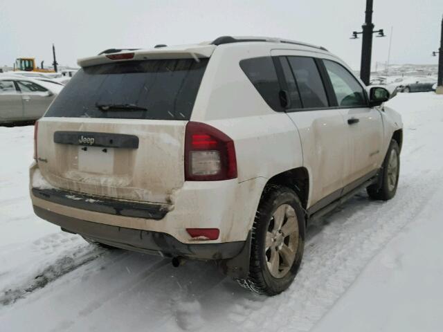1C4NJDAB1ED834420 - 2014 JEEP COMPASS SP WHITE photo 4
