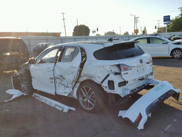 JTHKD5BH6G2254712 - 2016 LEXUS CT 200 WHITE photo 3