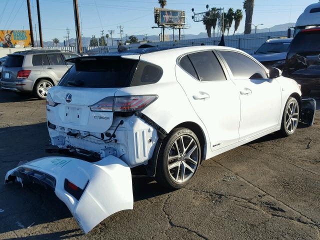 JTHKD5BH6G2254712 - 2016 LEXUS CT 200 WHITE photo 4