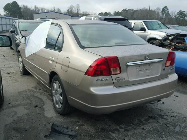 2HGES26772H547718 - 2002 HONDA CIVIC EX GOLD photo 3