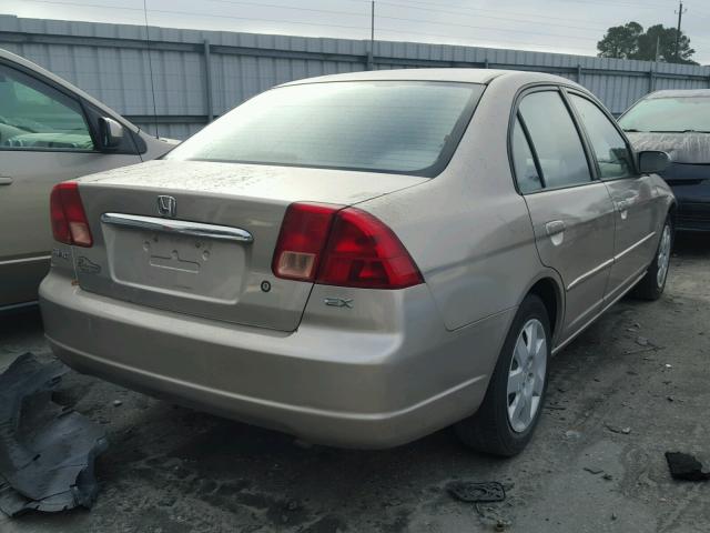 2HGES26772H547718 - 2002 HONDA CIVIC EX 金色 照片 4
