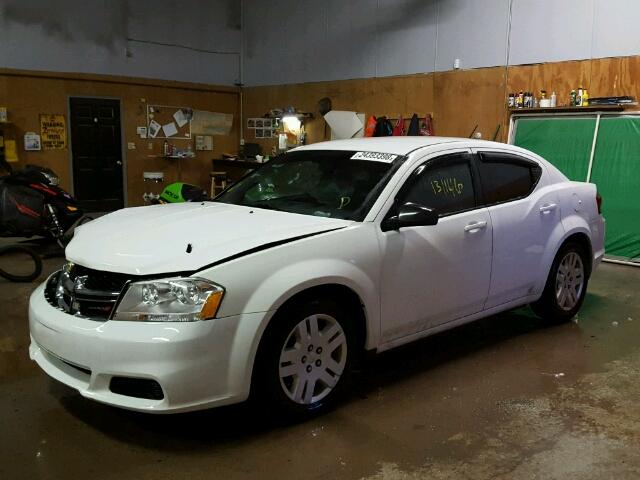 1B3BD4FB3BN563239 - 2011 DODGE AVENGER EX WHITE photo 2