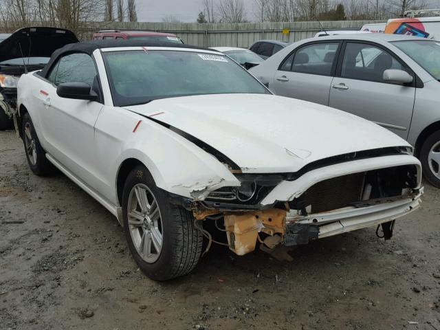 1ZVBP8EM1D5203936 - 2013 FORD MUSTANG WHITE photo 1