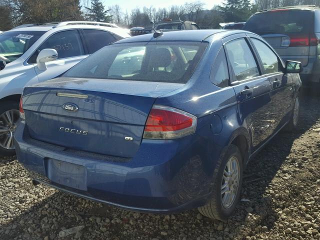 1FAHP35N28W255364 - 2008 FORD FOCUS SE BLUE photo 4