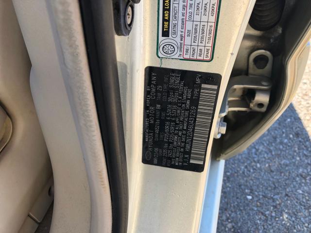 KM8JN12D46U431269 - 2006 HYUNDAI TUCSON GLS GOLD photo 10