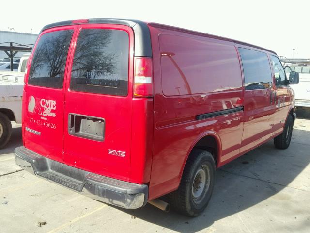 1GTGG29V551222183 - 2005 GMC SAVANA G25 RED photo 4