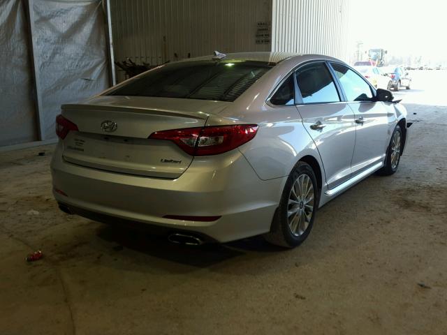 5NPE34AF0FH191504 - 2015 HYUNDAI SONATA SPO SILVER photo 4