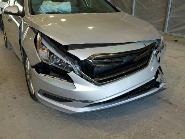 5NPE34AF0FH191504 - 2015 HYUNDAI SONATA SPO SILVER photo 9