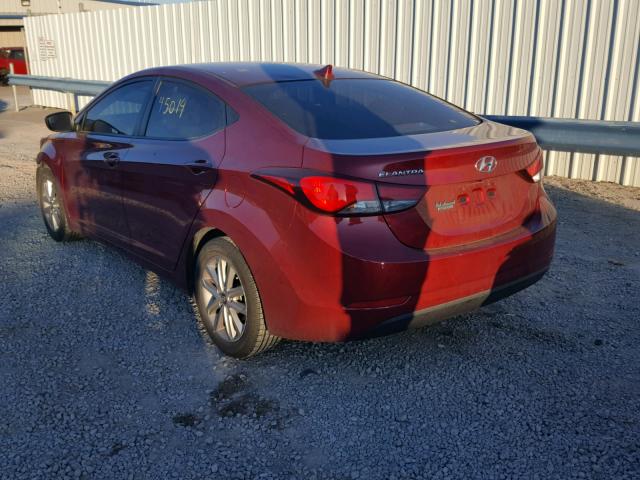 5NPDH4AE2EH532520 - 2014 HYUNDAI ELANTRA SE RED photo 3