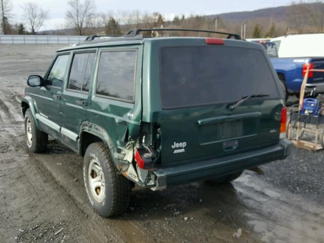 1J4FF68S8XL571840 - 1999 JEEP CHEROKEE S GREEN photo 3