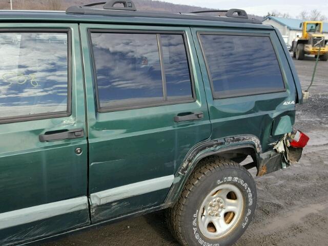 1J4FF68S8XL571840 - 1999 JEEP CHEROKEE S GREEN photo 9