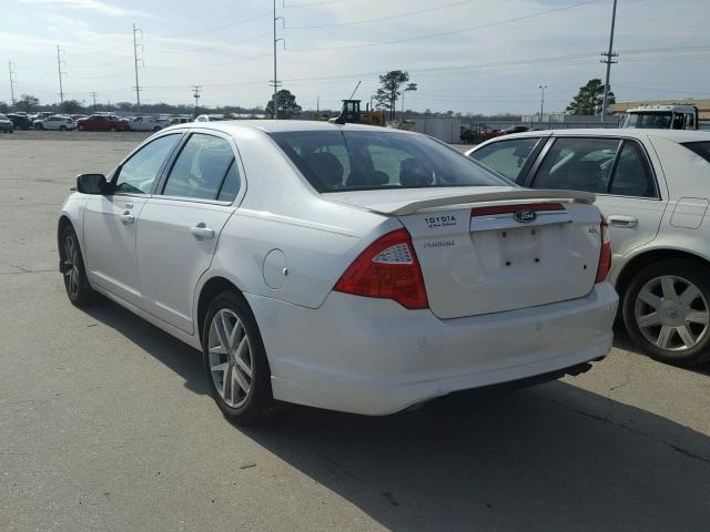 3FAHP0JA1CR443855 - 2012 FORD FUSION SEL WHITE photo 3