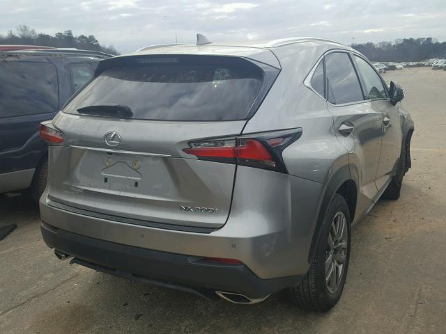 JTJYARBZ1F2018386 - 2015 LEXUS NX 200T SILVER photo 4