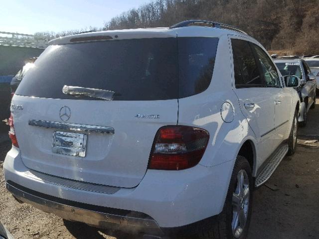 4JGBB86E07A240394 - 2007 MERCEDES-BENZ ML 350 WHITE photo 4