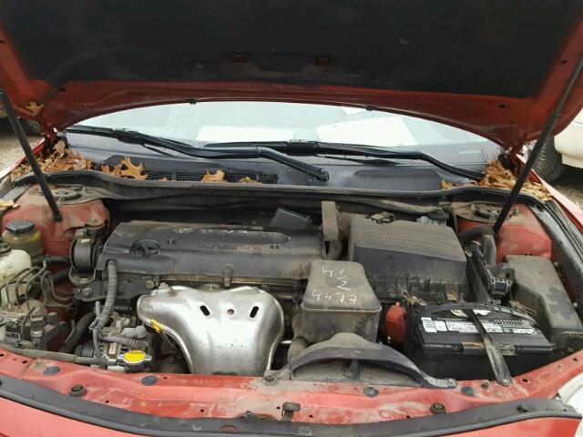 4T1BE46K39U340755 - 2009 TOYOTA CAMRY BASE RED photo 7