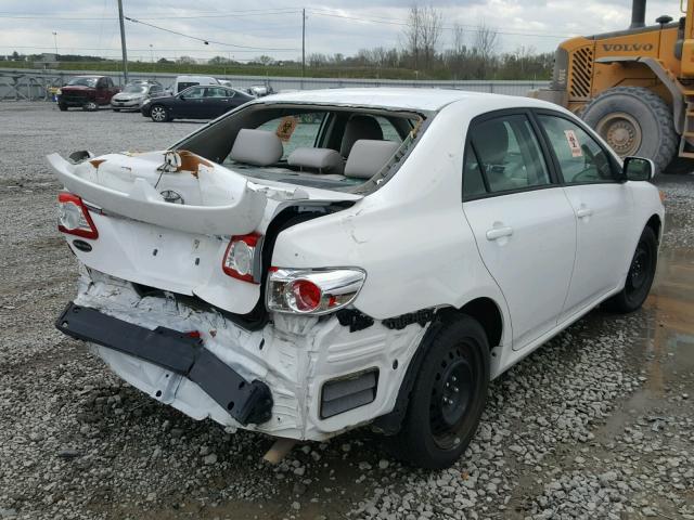 2T1BU4EE7CC762602 - 2012 TOYOTA COROLLA BA WHITE photo 4