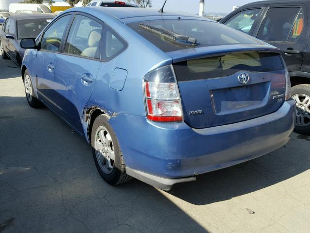 JTDKB20U353076884 - 2005 TOYOTA PRIUS BLUE photo 3