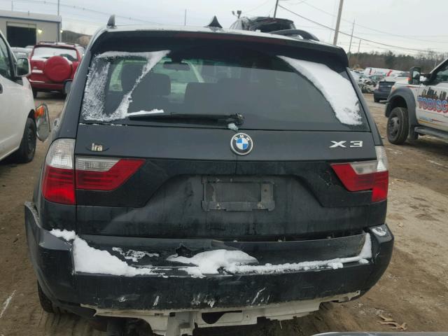 WBXPC93417WF08841 - 2007 BMW X3 3.0SI BLACK photo 9