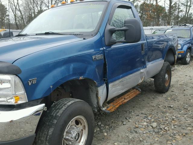 1FTNF21L0YED05490 - 2000 FORD F250 SUPER BLUE photo 9