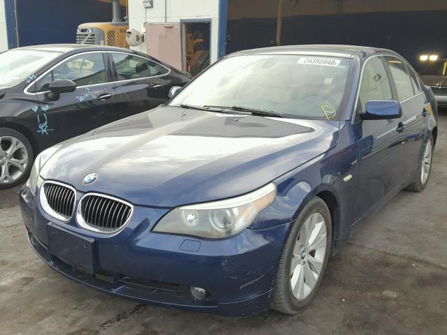 WBANB53586CP01491 - 2006 BMW 550 I BLUE photo 2