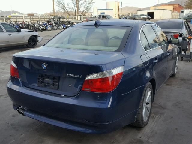 WBANB53586CP01491 - 2006 BMW 550 I BLUE photo 4