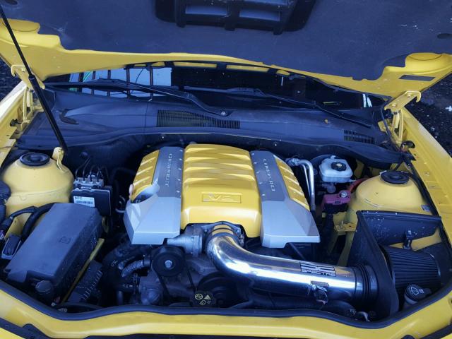 2G1FK1EJ5A9110621 - 2010 CHEVROLET CAMARO SS YELLOW photo 7