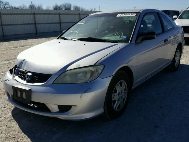 1HGEM22165L071447 - 2005 HONDA CIVIC DX V SILVER photo 2