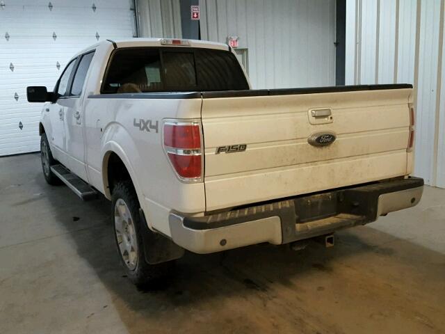 1FTFW1ET0CFB16995 - 2012 FORD F150 SUPER WHITE photo 3